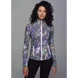 LULULEMON Define Jacket Floral Sport White Multi size 8 / Pristine